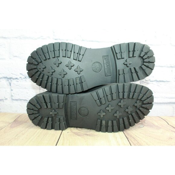 Timberland Premium Size 9 Shoes Black Velvet Leather Waterproof Boots Lace Up - Picture 10 of 10